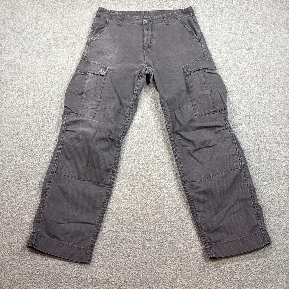 Carhartt WIP Cargo Pants Mens 29 Grey Regular Cargo Pant Ripstop I015875 8428